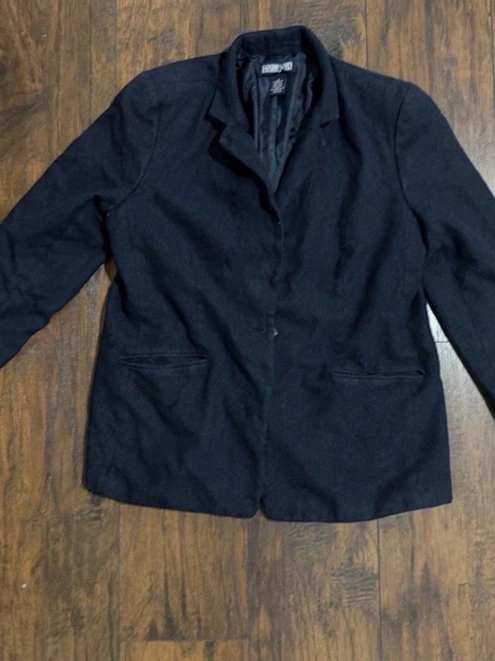 Lands’ End Navy Blue Women's Blazer Jacket - Classic Tailored Style